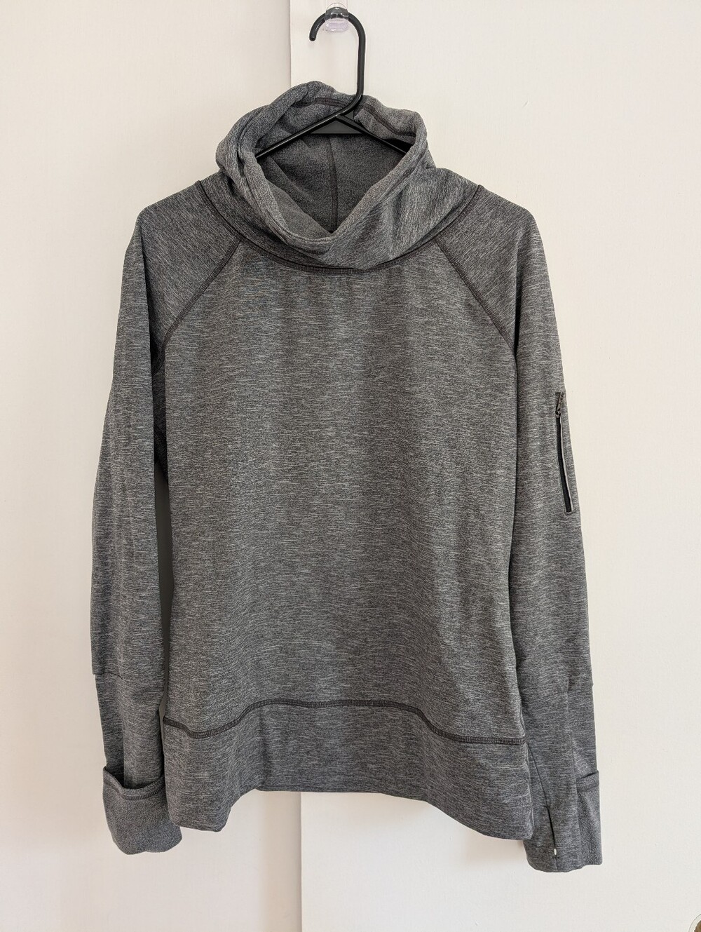 Victoria's Secret Sport Charcoal Gray Cowl Neck Sweatshirt Size Small Oversized